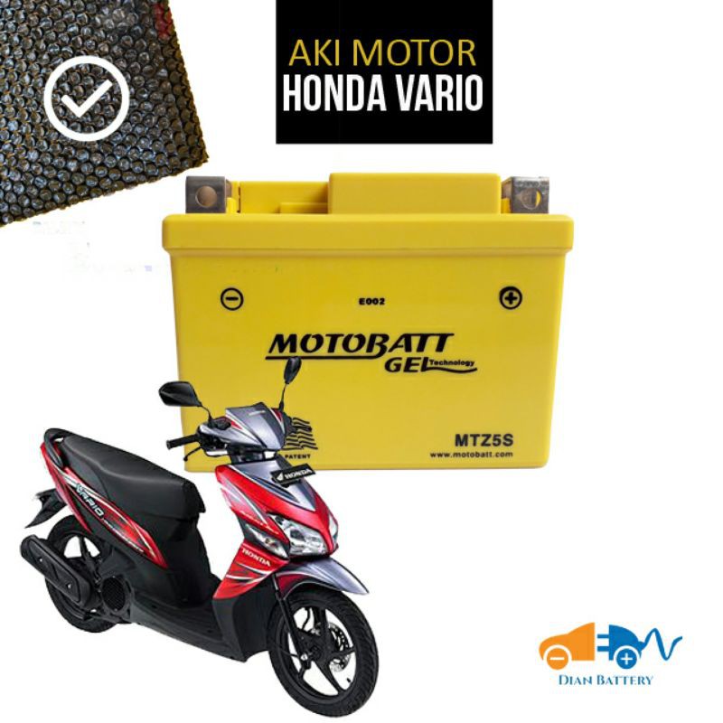 Jual Aki Motor Vario / Vario110 MOTOBATT MTZ-5S MF (4.2Ah) | Shopee