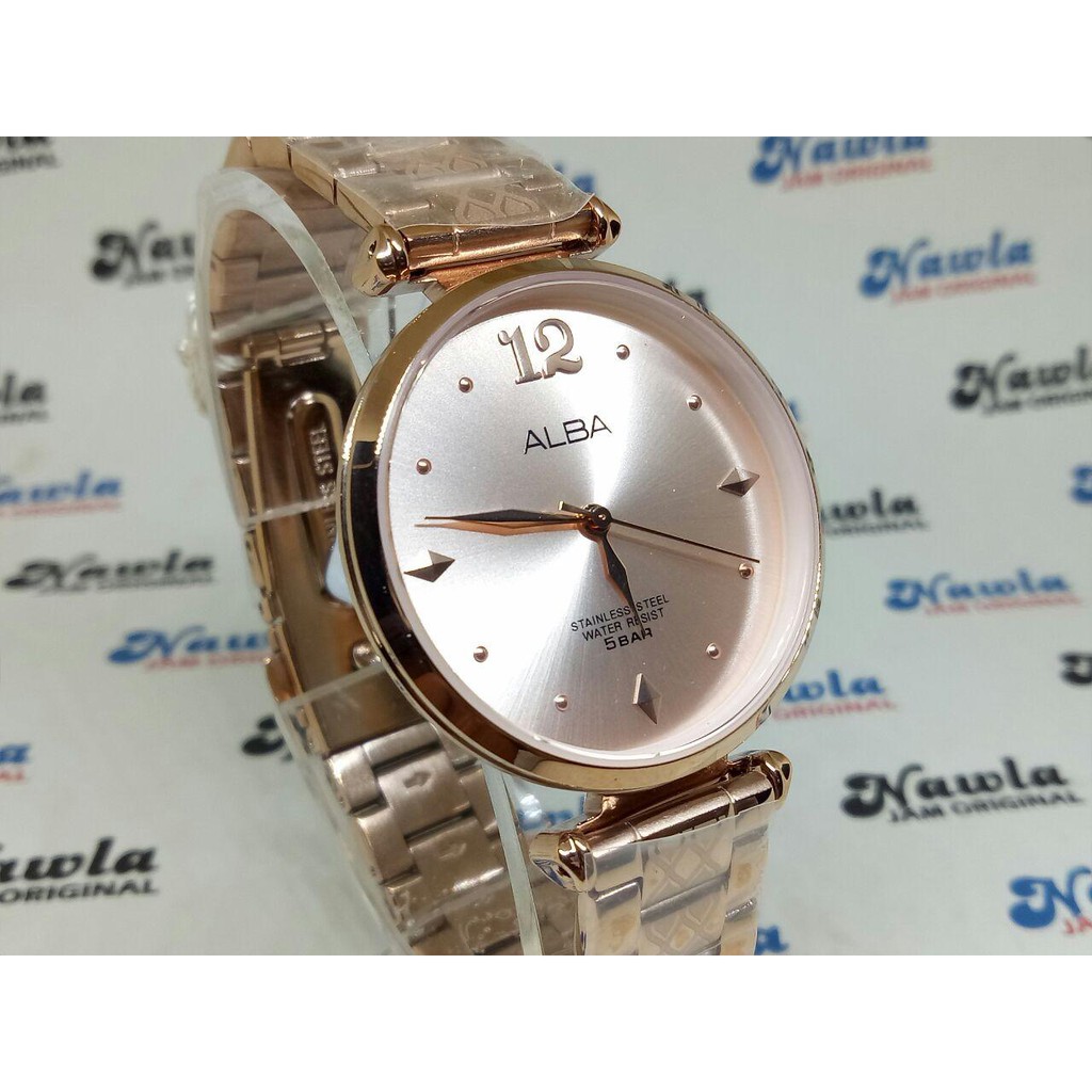 Alba Ladies AH8552X1 Quartz Rose Gold - Jam Tangan Wanita AH8552