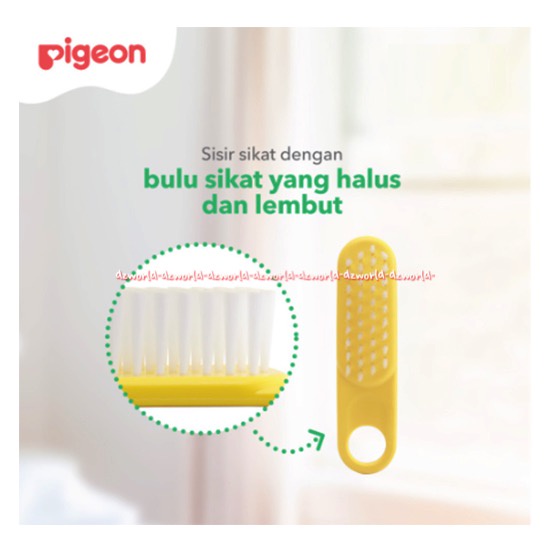 Pigeon Comb &amp; Hair Brush Sisir Bayi Anak Bulu Lembut Halus Pigen Yellow Combs Comb Hair Sisir Lembut Halus Pigeons Baby