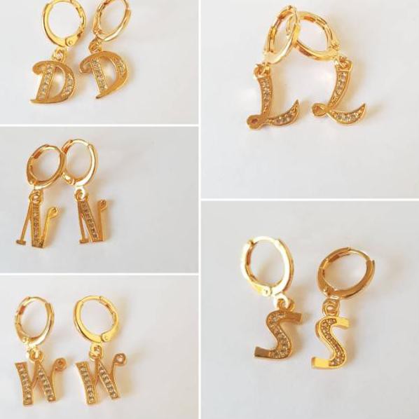 BIG SALE Anting Xuping Inisial /anting inisial /anting huruf /anting import xuping lapis emas 18k