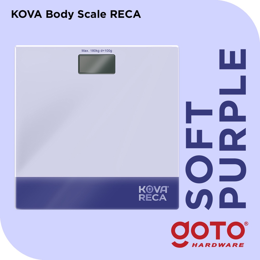 kova reca body scale timbangan badan kaca digital 180 kg charge usb