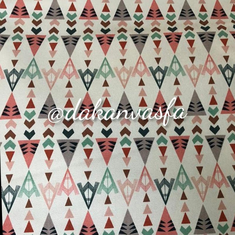 Kanvas Premium Motif Indiana / Bahan Kanvas Motif