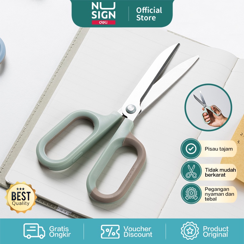 Nusign Scissors / Gunting Desain Elegan Dual Color Pegangan Sangat Nyaman Pisau Tajam ENS055