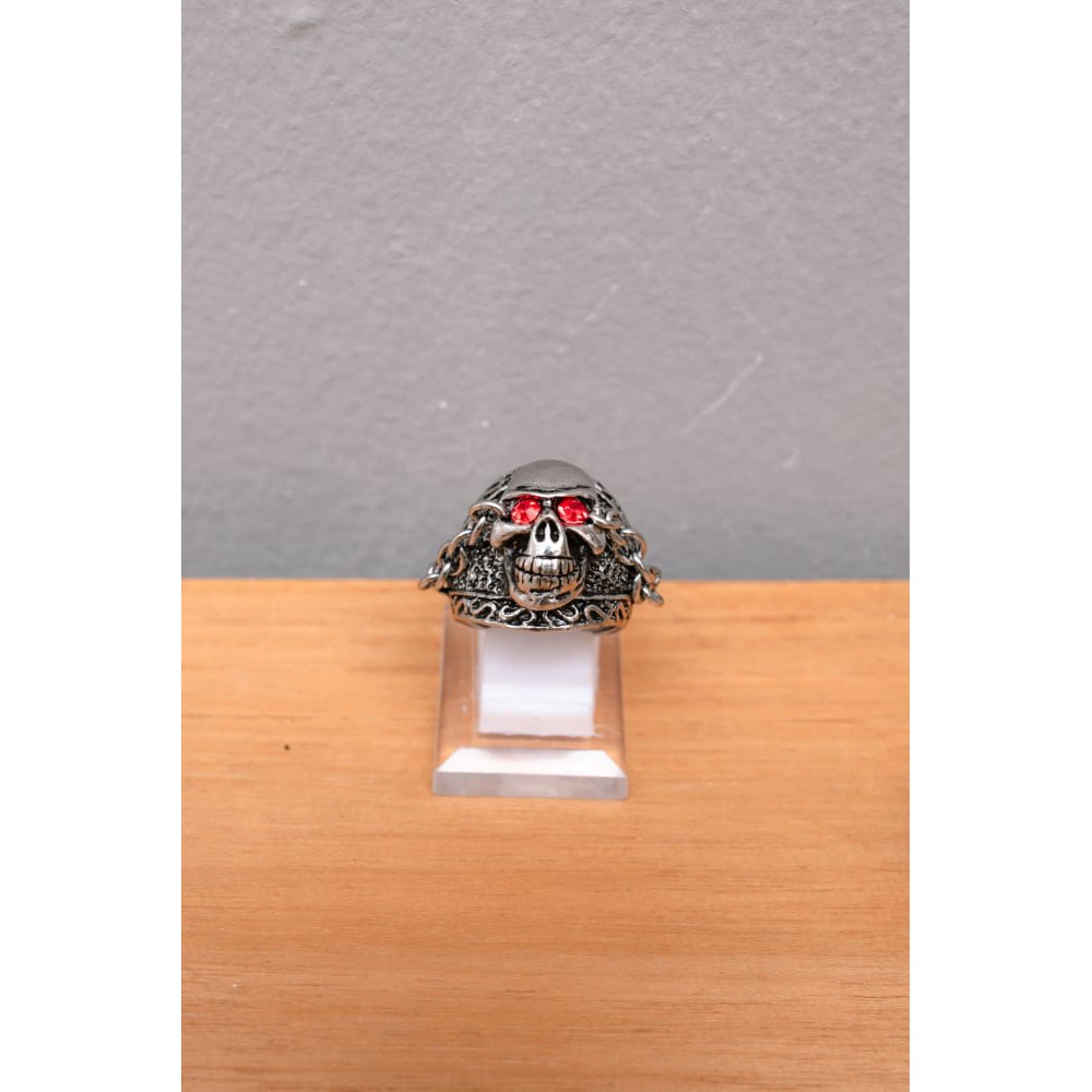 Skull ring Cincin pria tengkorak punk style red eye series