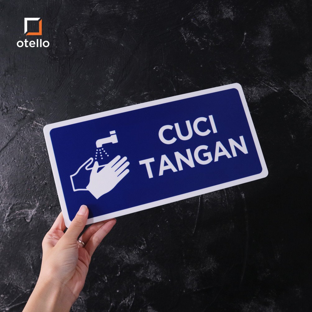 Cuci Tangan | Sign Board Akrilik | 30 x 15 cm