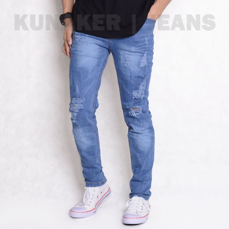 celana jeans ripped Matt sofjeans denim pria / jeans denim pria / jeans ripped premium kunaker