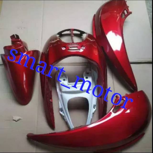 Cover Full Body Halus Scoopy Karbu Tahun 2010 2011 2012 - Merah