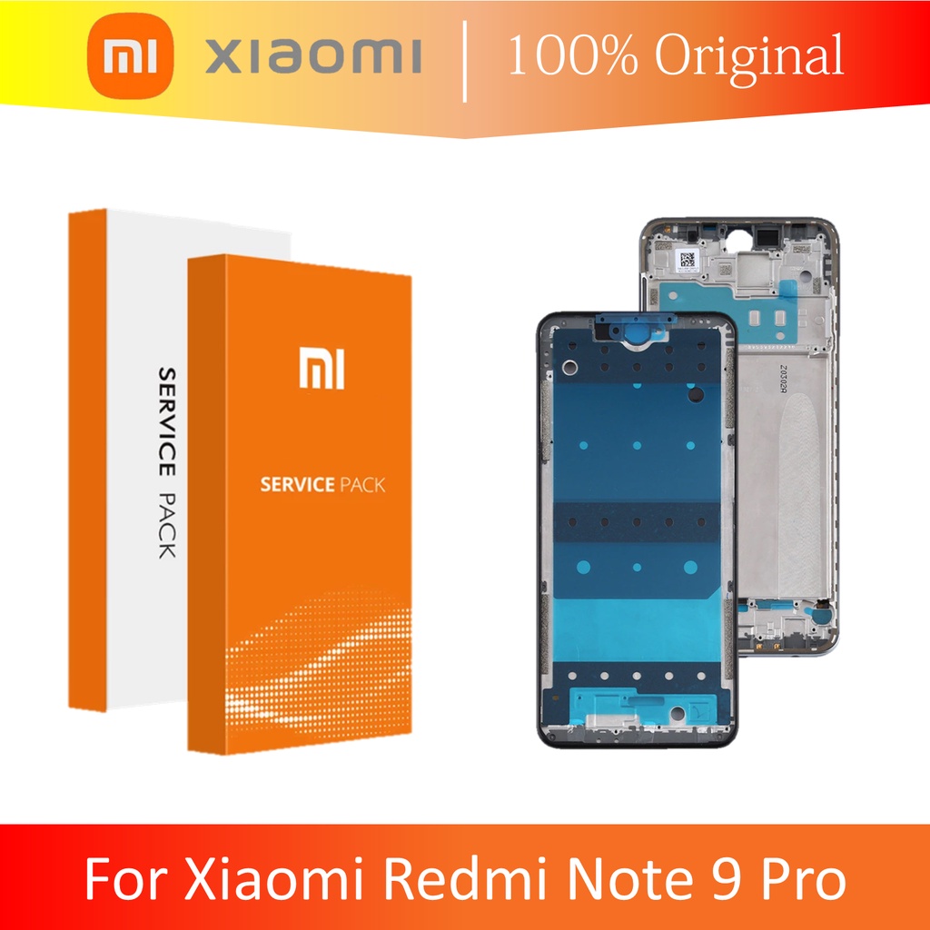 [ CHECK.ID ] MIDDLE FRAME BEZEL RANGKA TULANG LCD XIAOMI REDMI NOTE 9 PRO