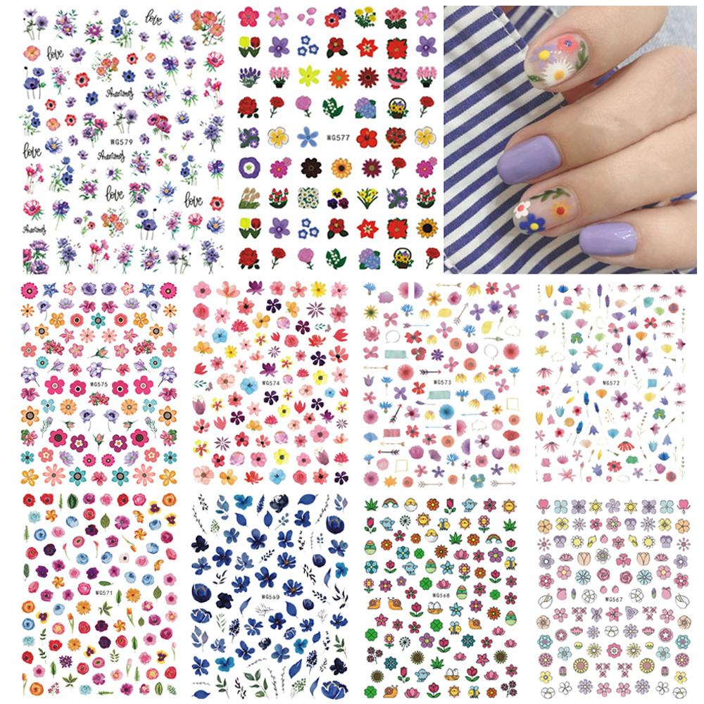 AUGUSTINA Agustina Dekorasi Nail Art DIY Tahan Air Halus Manicure Decals