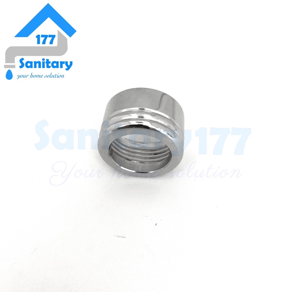 Ring kuningan sambungan kran angsa tanam meja 25mm -27mm-Drat dalam 27 mm spare part keran air sink dapur fitting nepel