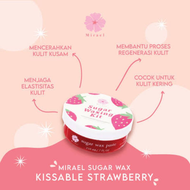 MIRAEL Sugar Waxing Kit  210ML  Strawberry/Honey/Greentea/Passion Fruit 210ML