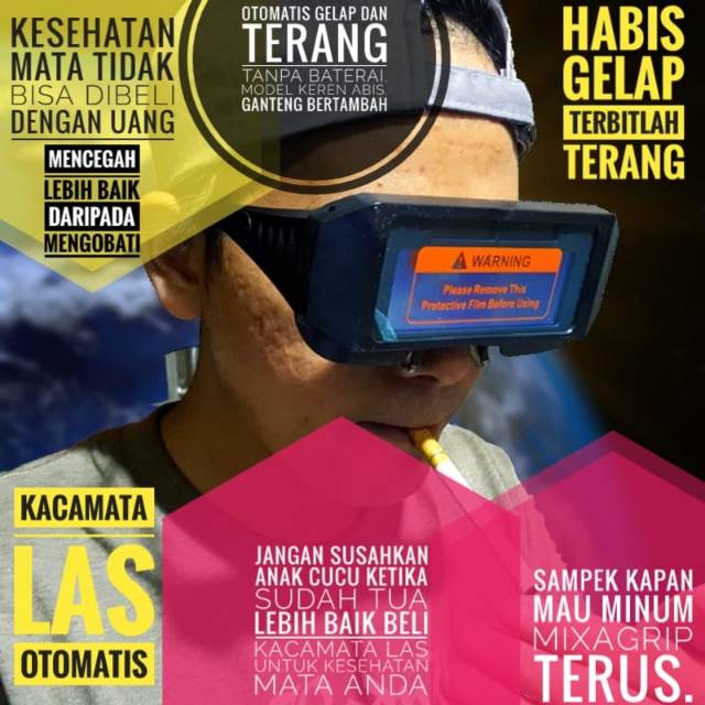 Kaca mata las drak otomatis tanpa baterai tahan lama promo