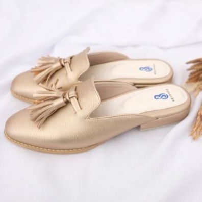 [SIAP KIRIM] BRShoes94 Rosegold Flip Flop Slip Sandal Casual Wanita