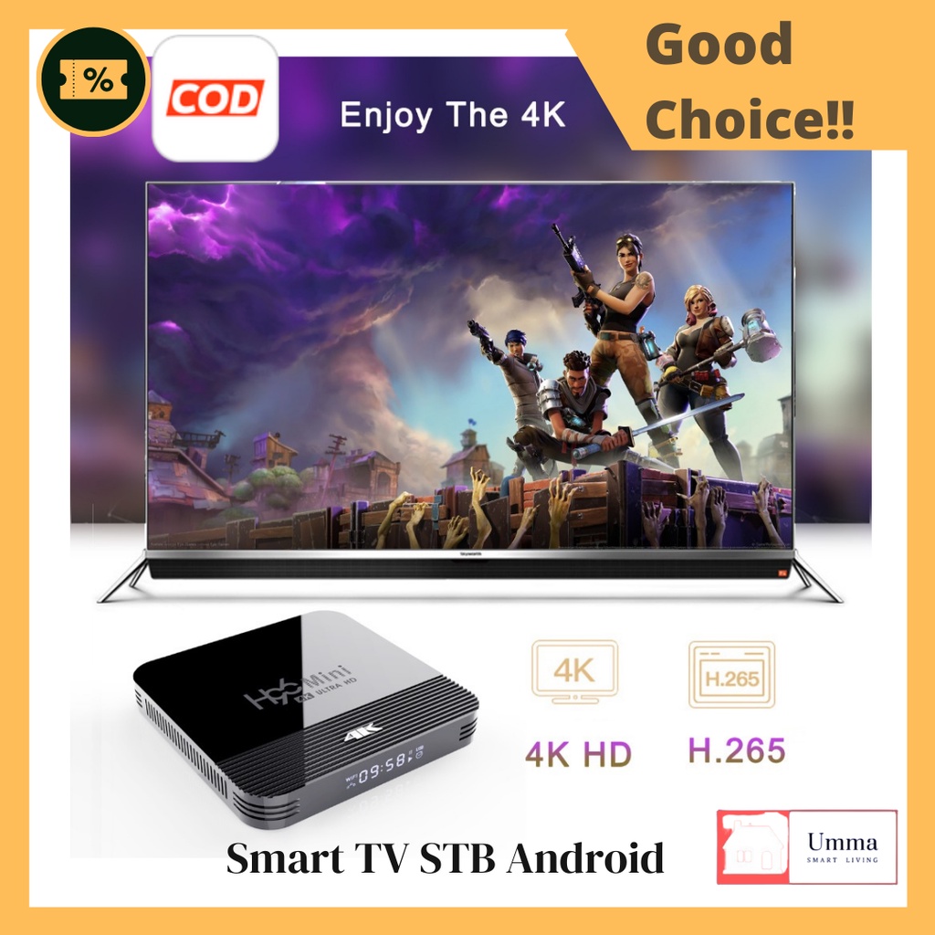Set tv Box STB Receiver Digital Mini Smart TV Set Top Box 4K Android 9.0 2GB 16GB Vontar - H96