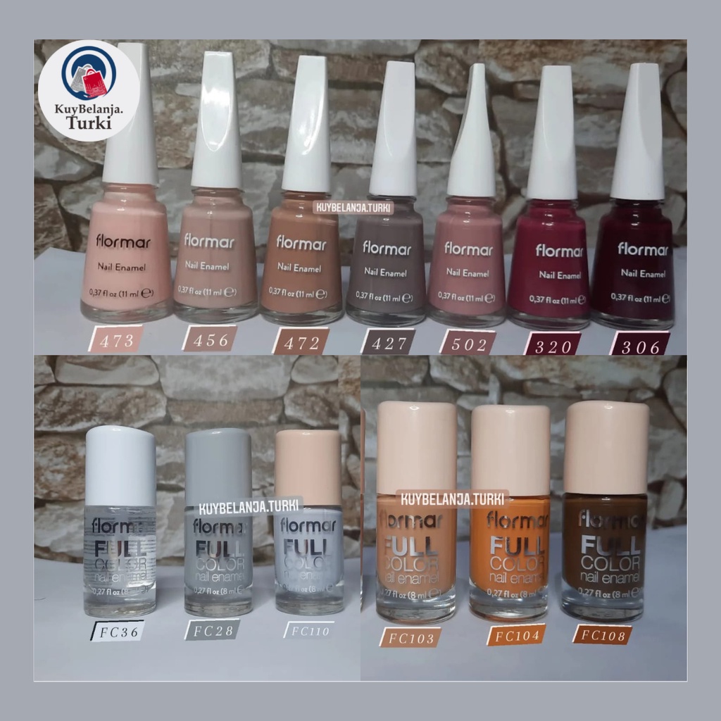 Kutek Halal Flormar/Flormar Nail Enamel 100% ORIGINAL/kutek turki/kutek murah