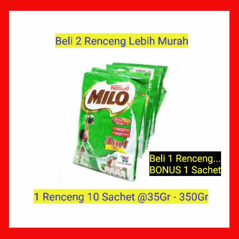 Milo 3 in 1 MILO 350gr 10 Sachet 35gr MILO