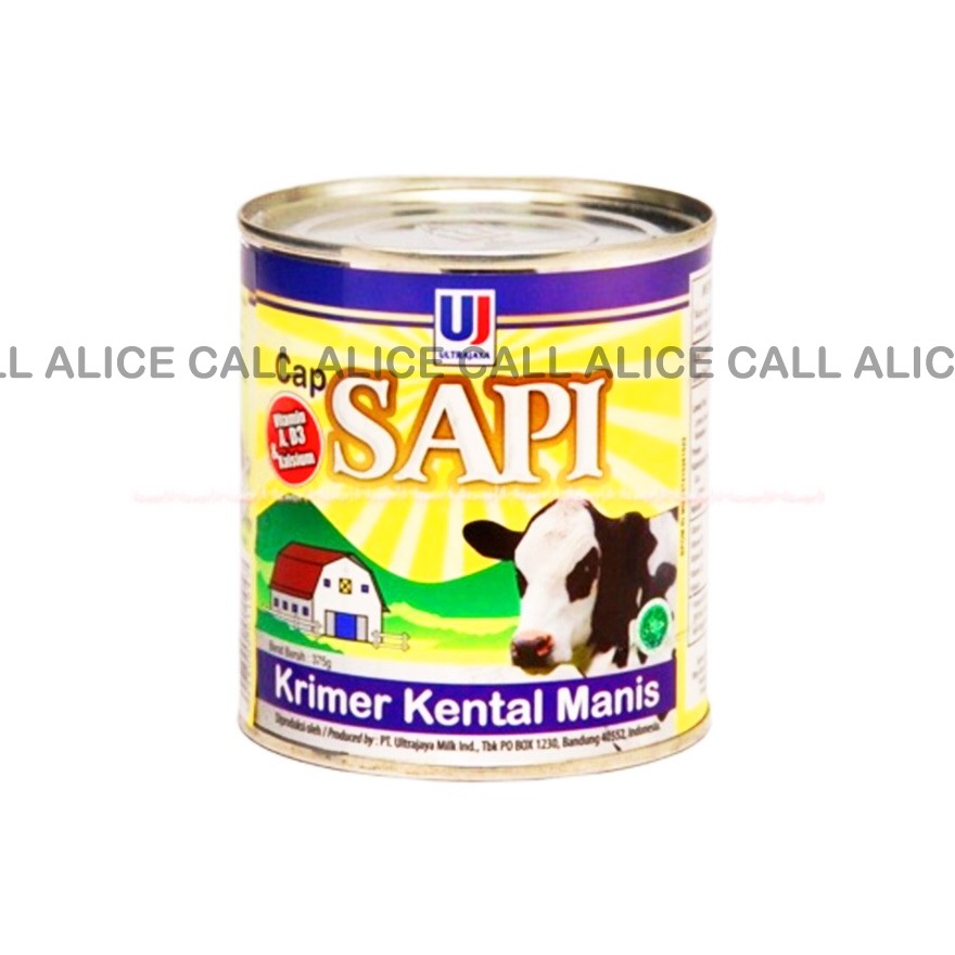 

ULTRA JAYA CAP SAPI SUSU KRIMER KENTAL MANIS 375 GR