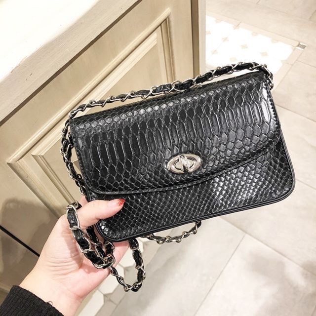 Stradivarius croco sling bag
