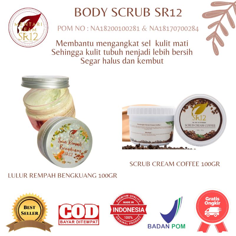 Lulur Pemutih Badan | Lulur Kopi SR12 | Lulur Bengkuang SR12