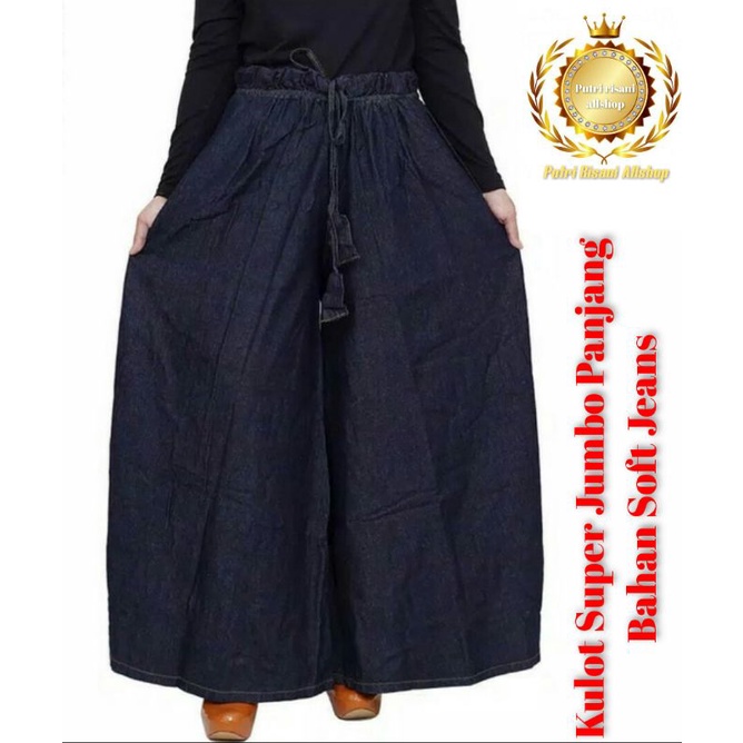 Celana Kulot  Panjang Dewasa  Soft Jeans (standar-jumbo-super Jumbo)-4