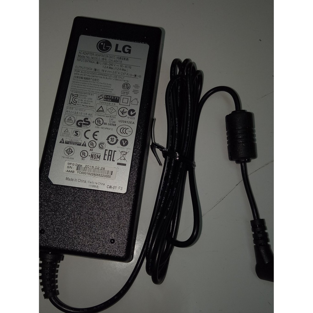 Power suplay supply LG AC ADAPTOR 18V 2.67A adaptor lg ac 18v 2.67a