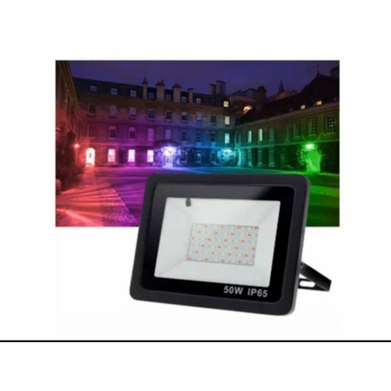 Lampu LED Sorot 50 Watt RGB IP65 Emico