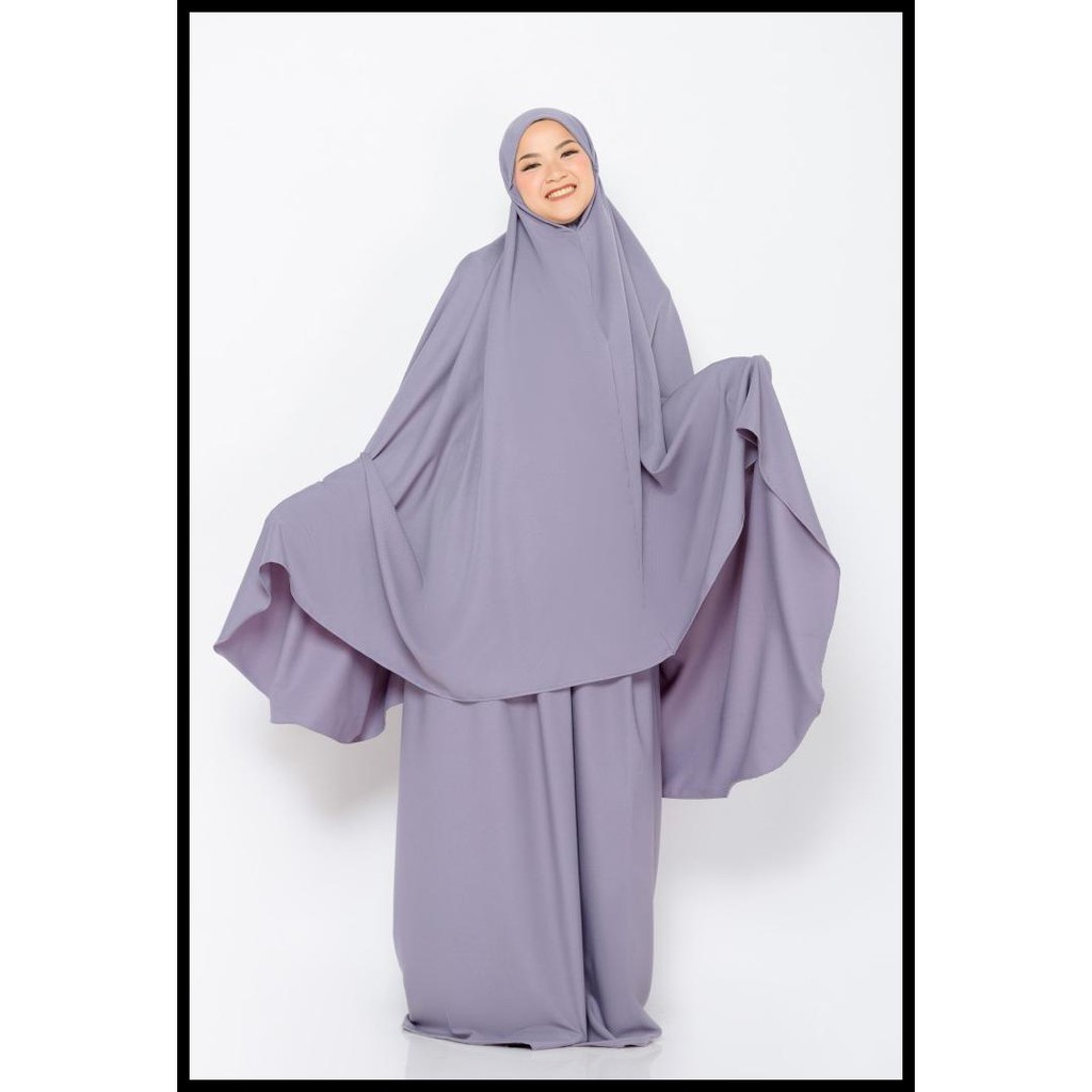 Zm Zaskia Mecca - Enzi Mukena - Grey