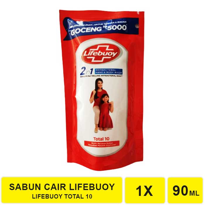 SABUN CAIR LIFEBUOY TOTAL 10 MERAH - 90 ML