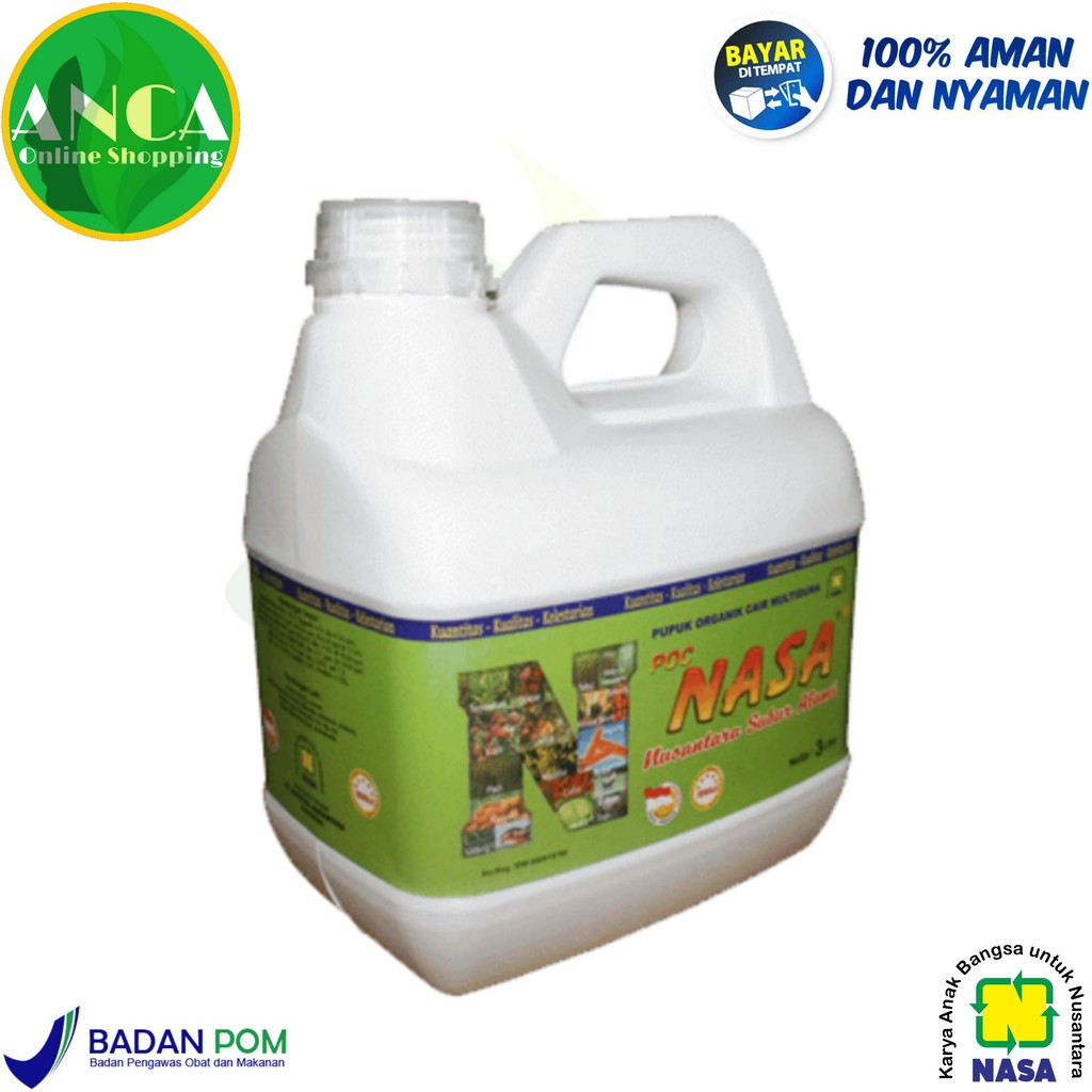 POC NASA 3 LITER - PUPUK ORGANIK CAIR NASA - VITAMIN TERNAK DAN IKAN - ZAT PERANGSANG TUMBUH