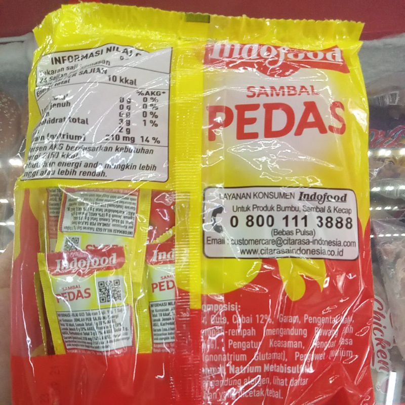 Indofood Sambal Pedas Sachet Isi 24Pcs