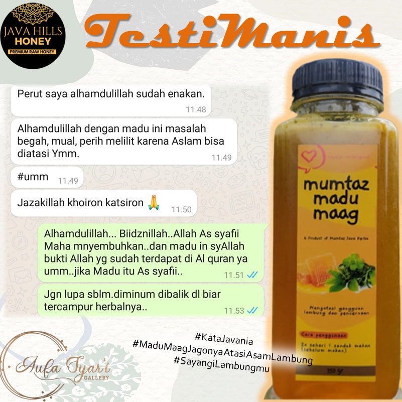 Madu Lambung maag maagh Lambung obat herbal asli 100% alami radang Asam Lambung imunitas tubuh 650 Gram-3