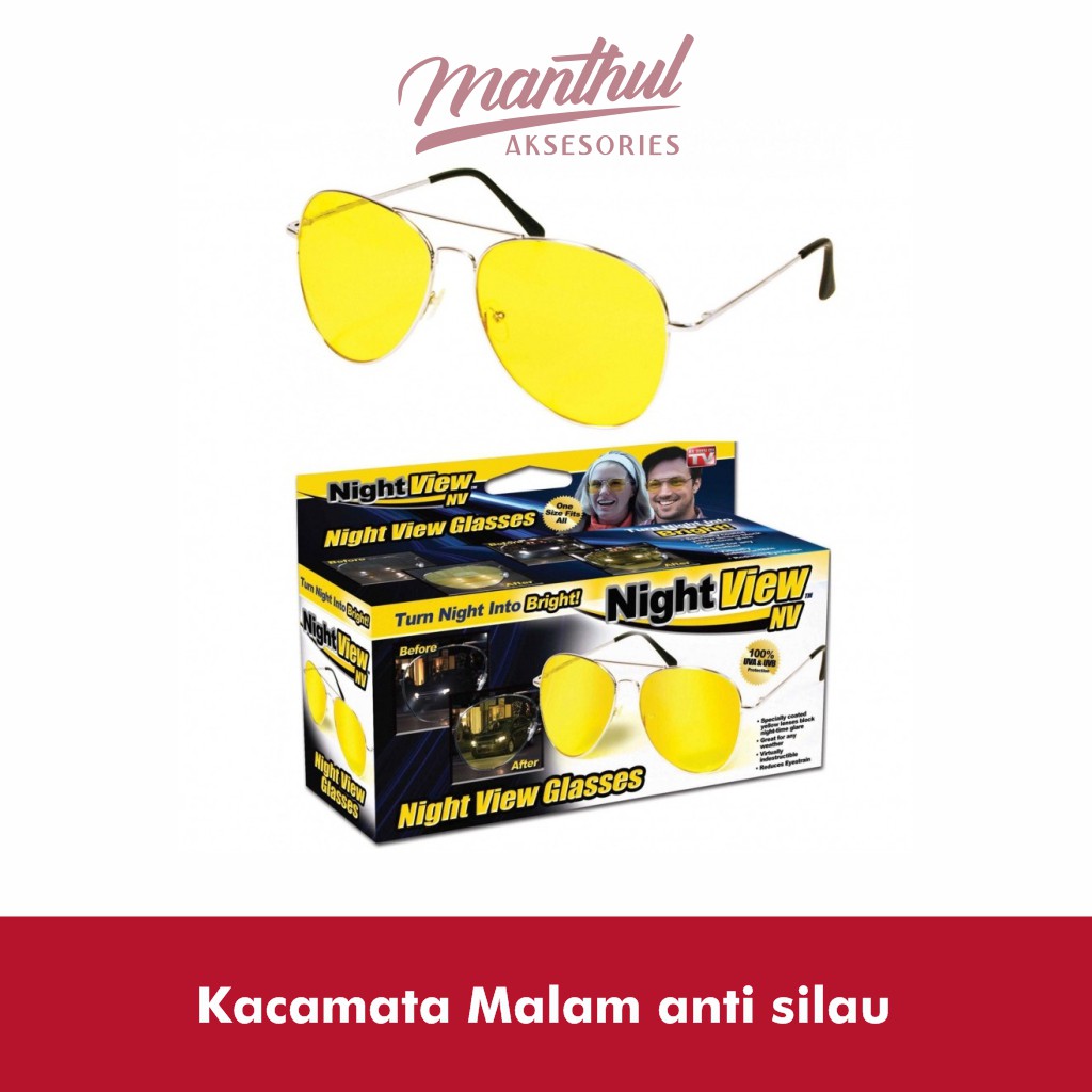 Night View Glasses Vision Kacamata Anti Silau di Malam Hari