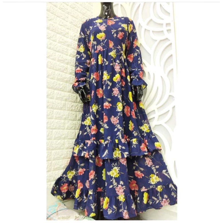 Gamis annisa syari ceruty babydoll motif ori by ASM