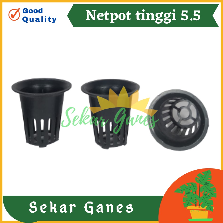 100PCS NETPOT 5CM HITAM NEWDESIGN TINGGI 5.5CM NET POT HIDROPONIK HYDROPONIC 5 CM MURAH