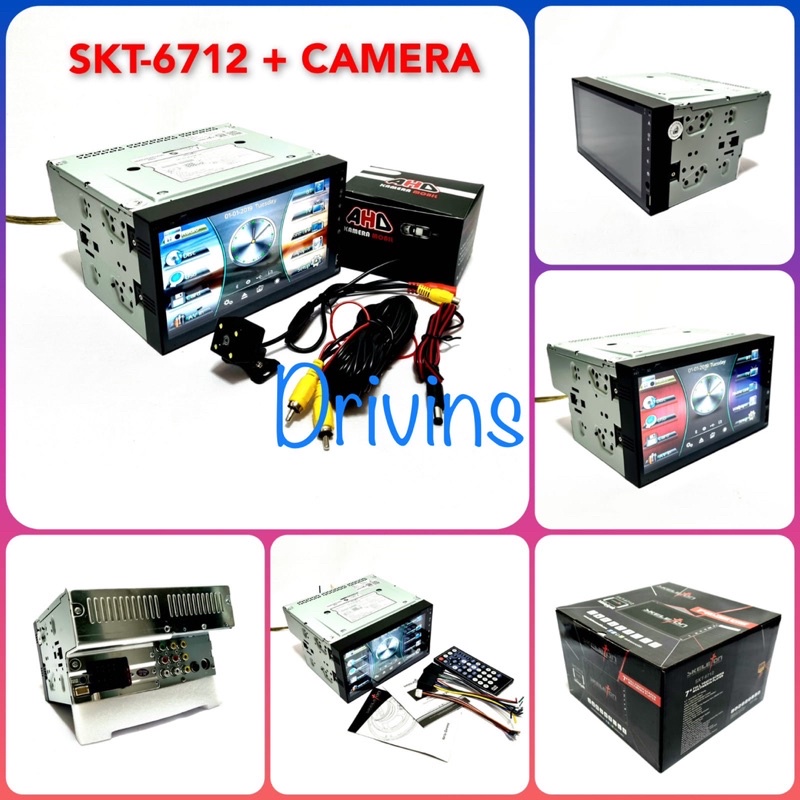 TV MOBIL HEADUNIT DOUBLEDIN SKELETON SKT 6712 FREE CAMERA MUNDUR