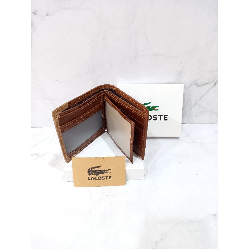 Dompet kulit lacoste.Dompet kulit pria import lacoste lct 001