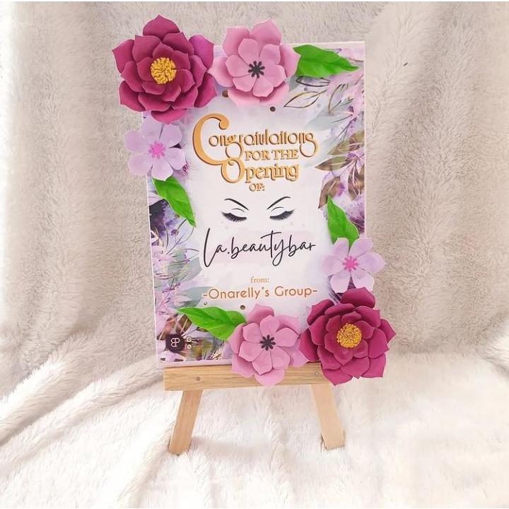 Bunga kertas papan meja indoor / mini paper flower board