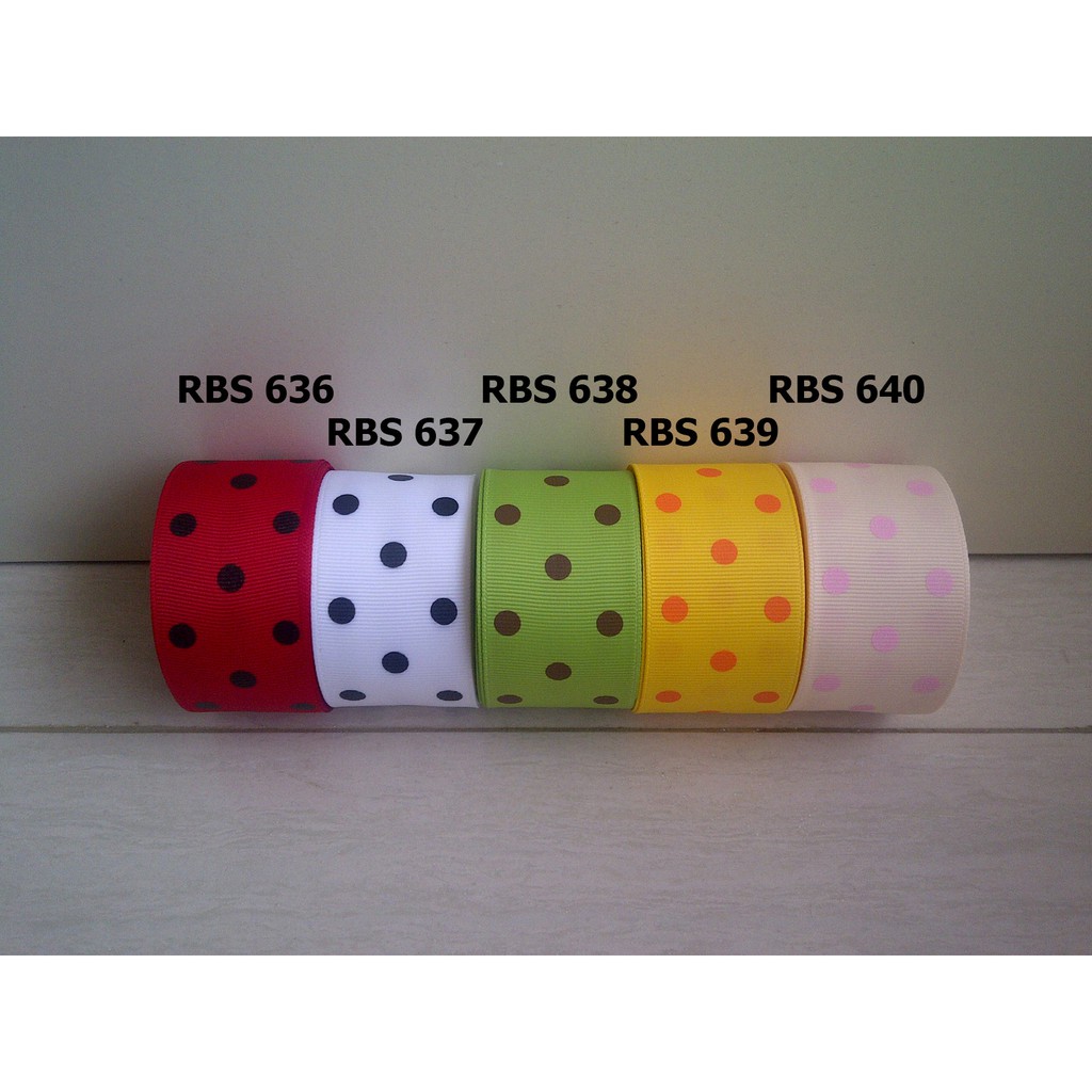 

[10 YARD] PITA GROSGRAIN MOTIF POLKADOT SALE RBS 636,637,638,639,640