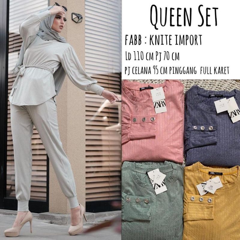 ONE SET ZARA, SETELAN RAJUT