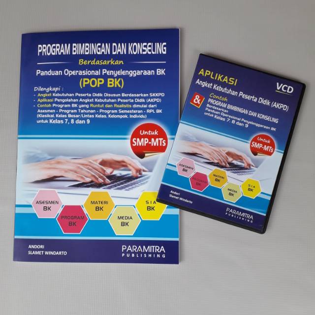 Buku konseling Program BK sesuai POP BK AKPD Dilengkapi PROTA PROMES RPL BK SMP-0