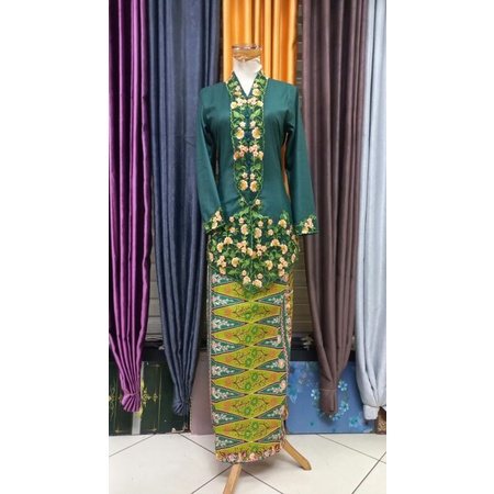 baju kebaya encim bordir tangan panjang//baju kebaya encim bordir warna & kainnya