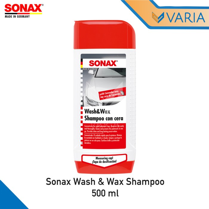Sonax Wash &amp; Wax Shampoo Concentrate 500 ml Shampo Cuci Mobil Motor