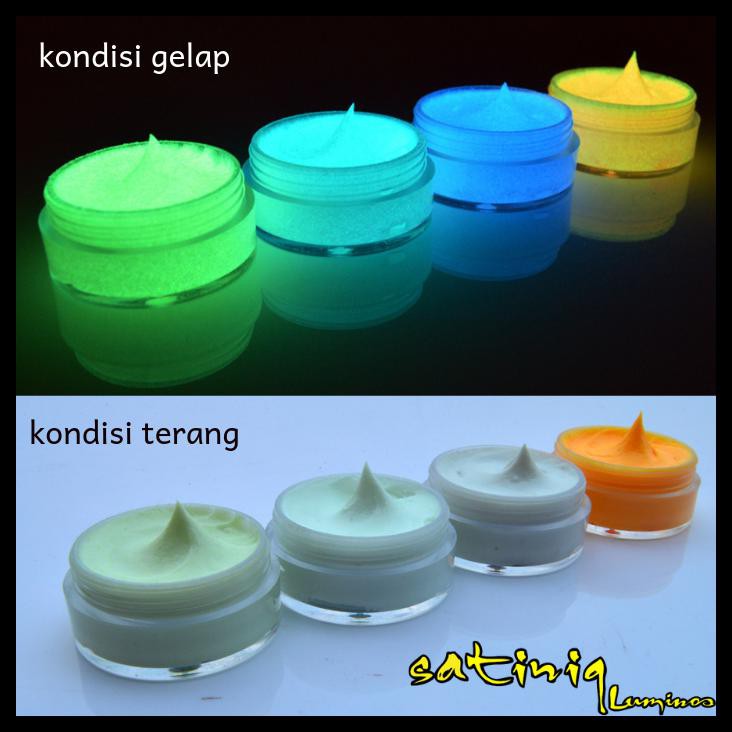 

NEW CAT FOSFOR KANVAS |CAT GLOW| SATINIQ LUMINOS-SAPPHIRE BLUE - BIRU MUDA PERALATAN MELUKIS