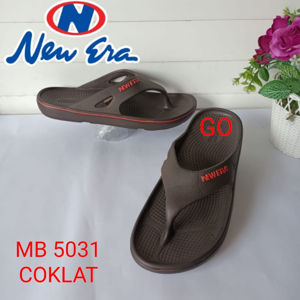 BB NEW ERA MB E 5031 Sandal Jepit Pria Polos Anti Slip Sandal Karet Pria Keren Terbaru Sandal Pria Murah