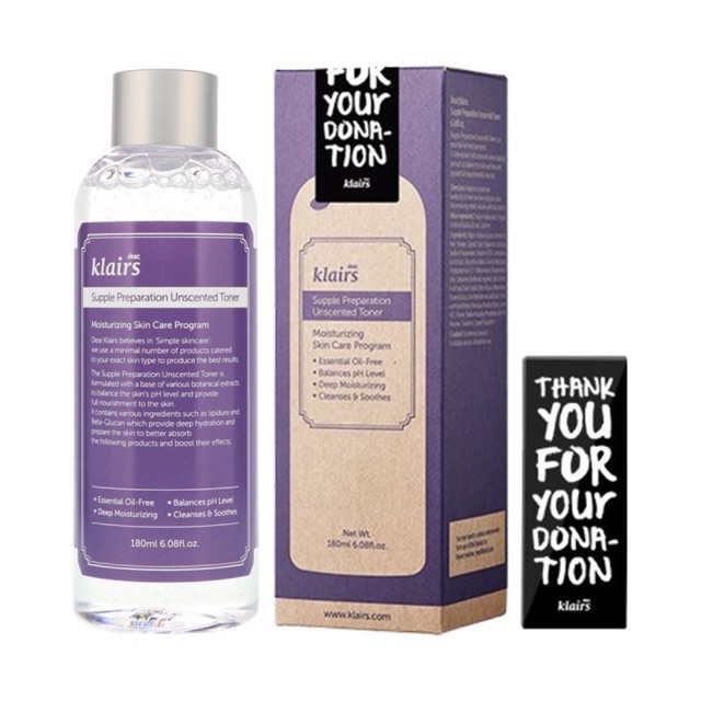 KLAIRS Supple preparation unscented toner