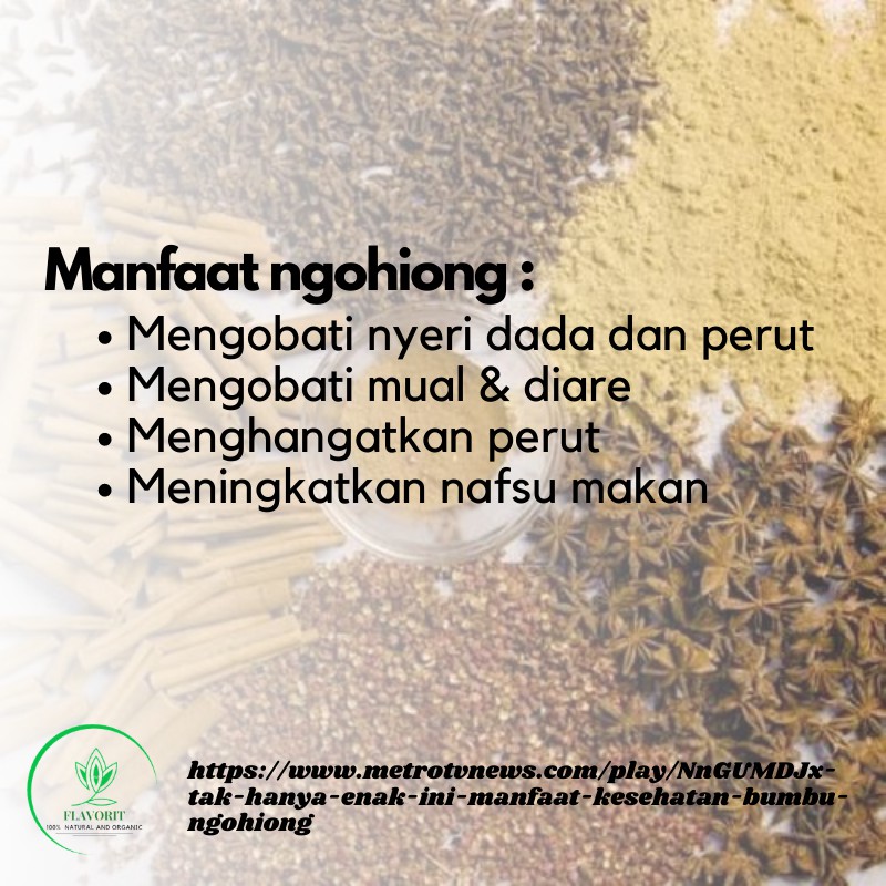 Bubuk Bumbu Dapur Ngohiong Halal Five Spice Powder Bahan Pokok Organik Penyedap Rasa Rempah Murni