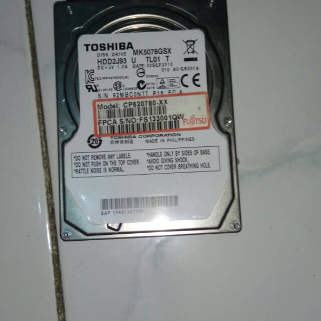 HARDDISK TOSHIBA 500 GB