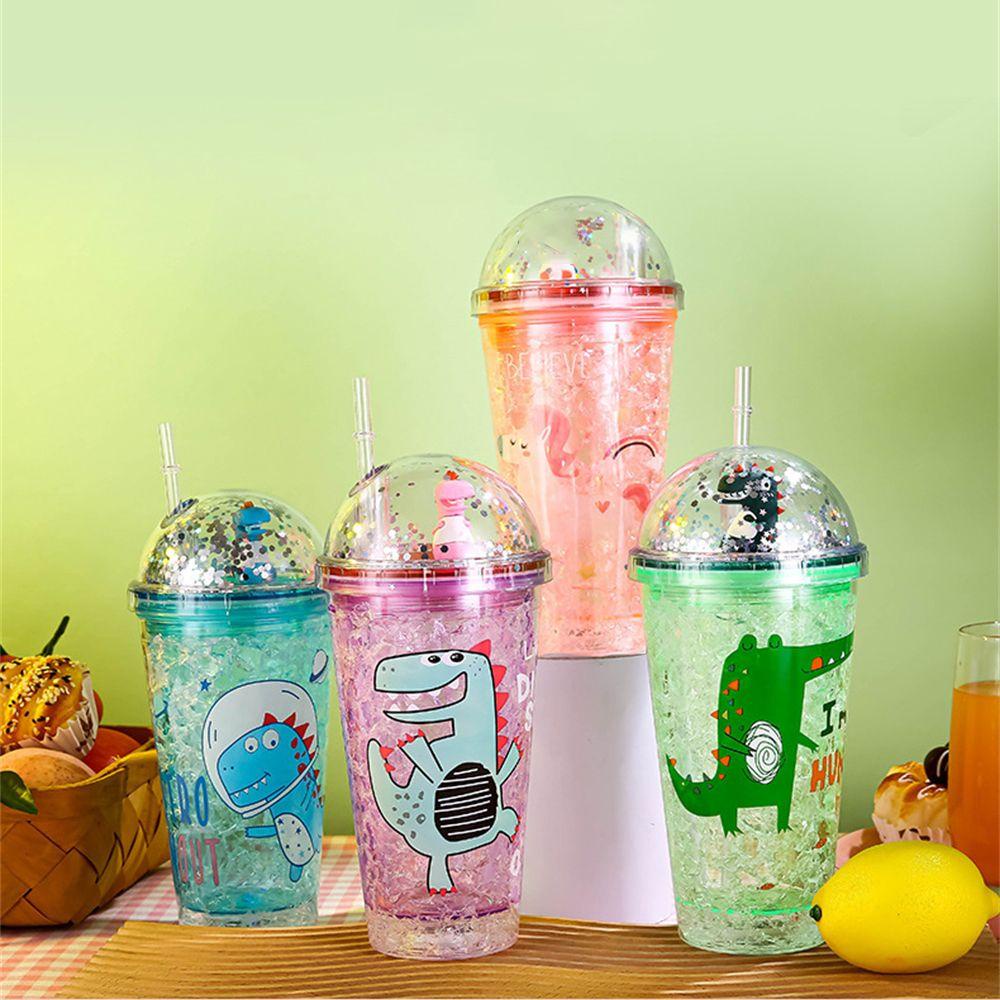 Suyo Gelas Minum Luminous Reusable Dengan Sedotan