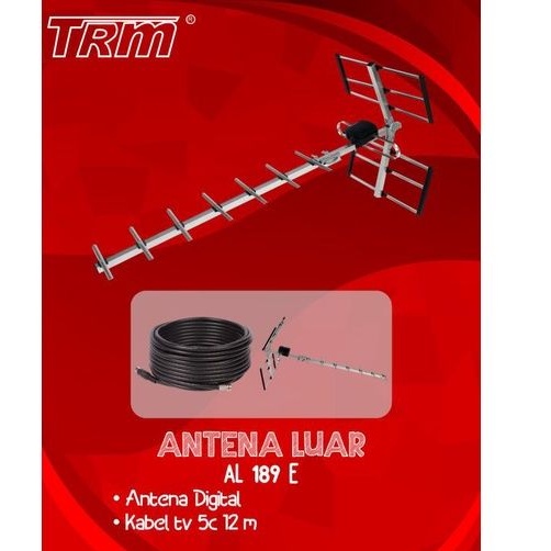 ANTENA LUAR DIGITAL + KABEL 10M TV LED LCD Tabung