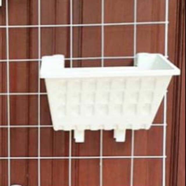 Pot bunga tempel argo putih 01